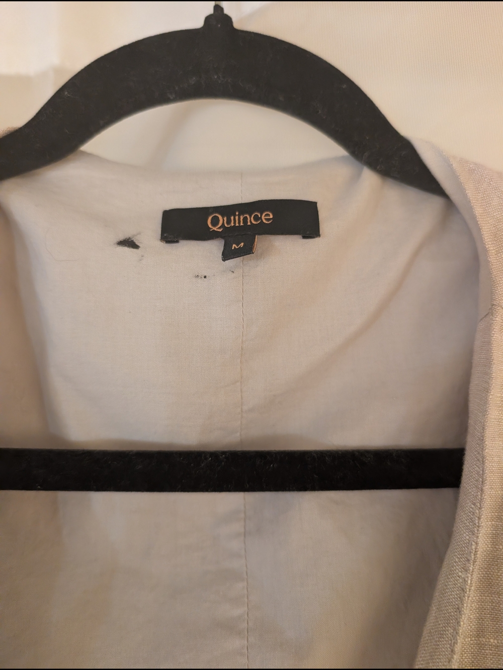 Quince Women's Cream Linen Button-Front Vest - Picture 2 of 3